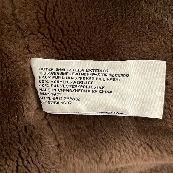 St. John’s Bay Suede And Faux Fur lined hooded jacket - Picture 9 of 12